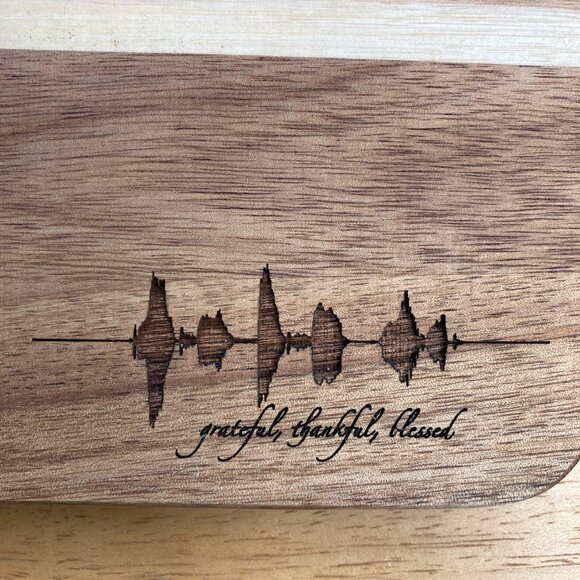 Grateful, Thankful, Blessed Soundwave Cutting Board - Picture 2 of 6